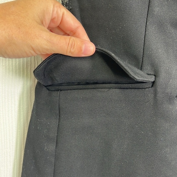 Zara - Tuxedo Sleeveless Lace Rhinestone Flower Button Short Romper Medium - Picture 8 of 16